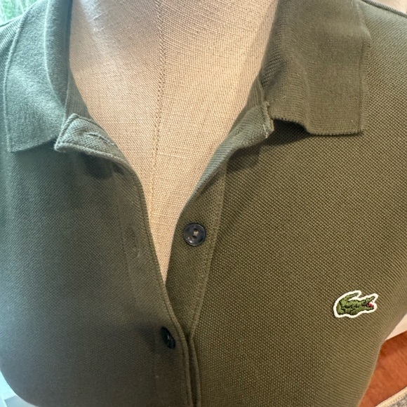 Lacoste Green Buttoned Polo Mini Dress - Picture 5 of 5